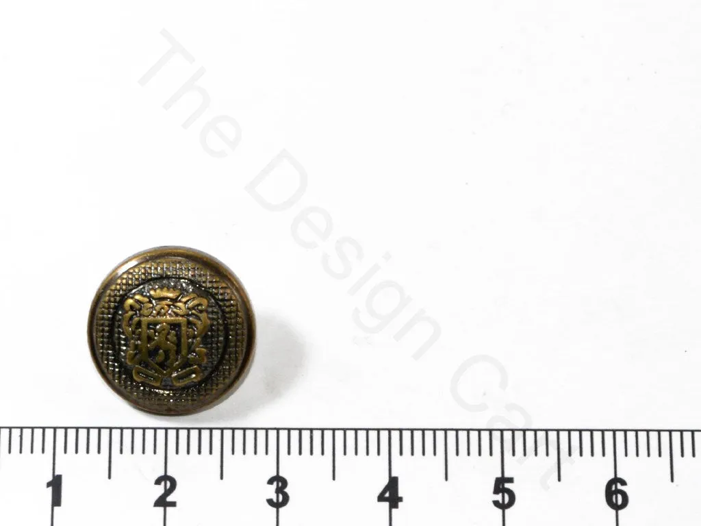 Oxidised Golden Crest Acrylic Coat Buttons