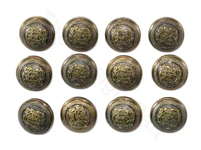 Oxidised Golden Crest Acrylic Coat Buttons