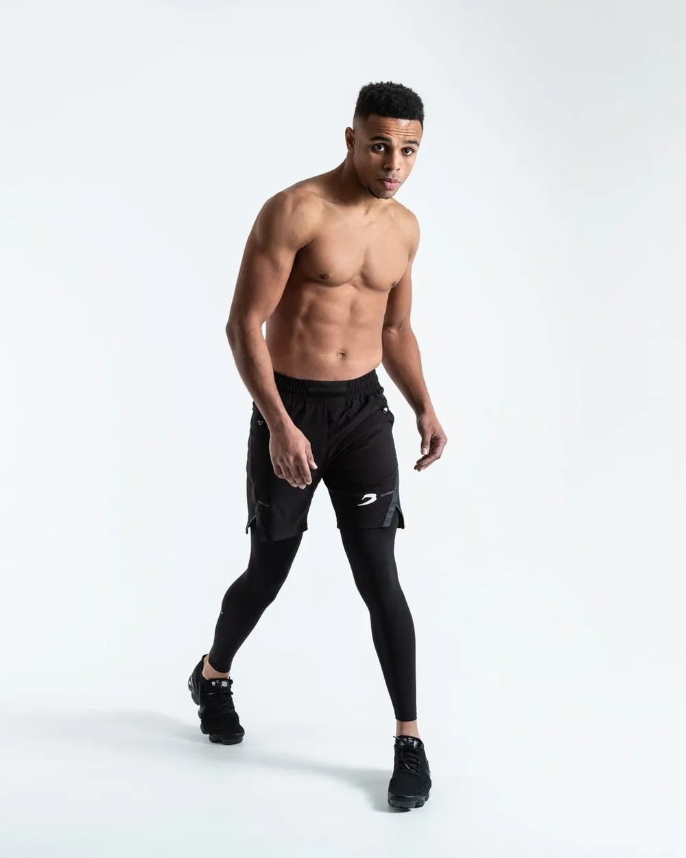 PEP SHORTS (2-IN-1 TRAINING TIGHTS) - BLACK