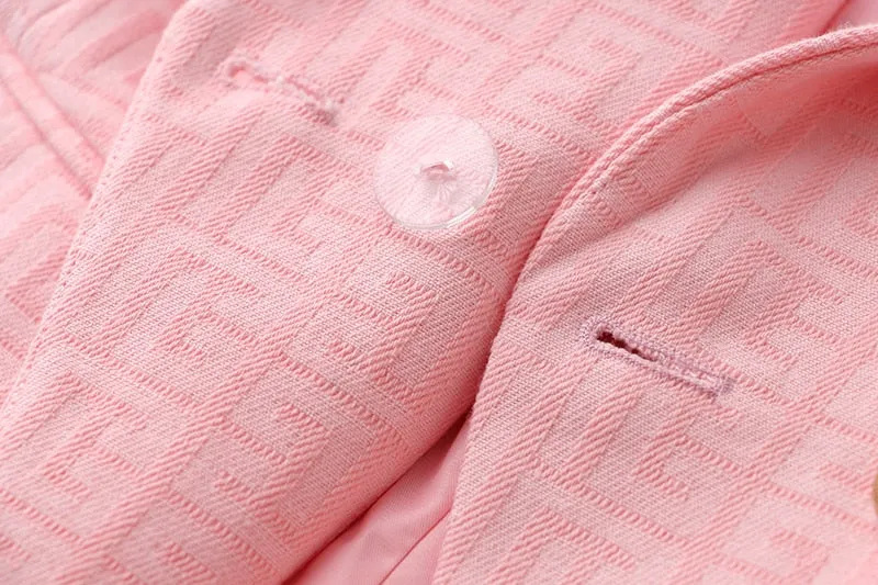 Pink Texture Blazer