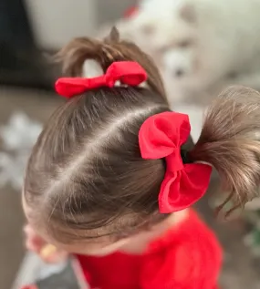 Red Elegance Hair Bows