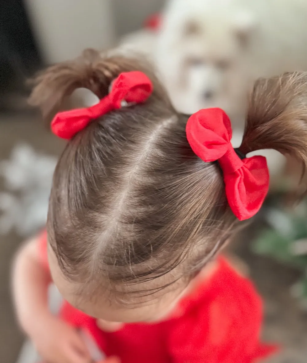 Red Elegance Hair Bows