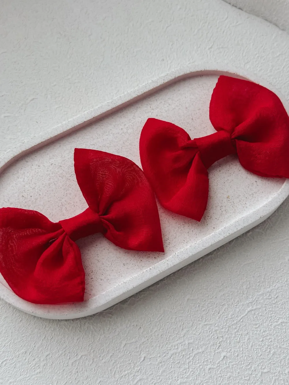 Red Elegance Hair Bows