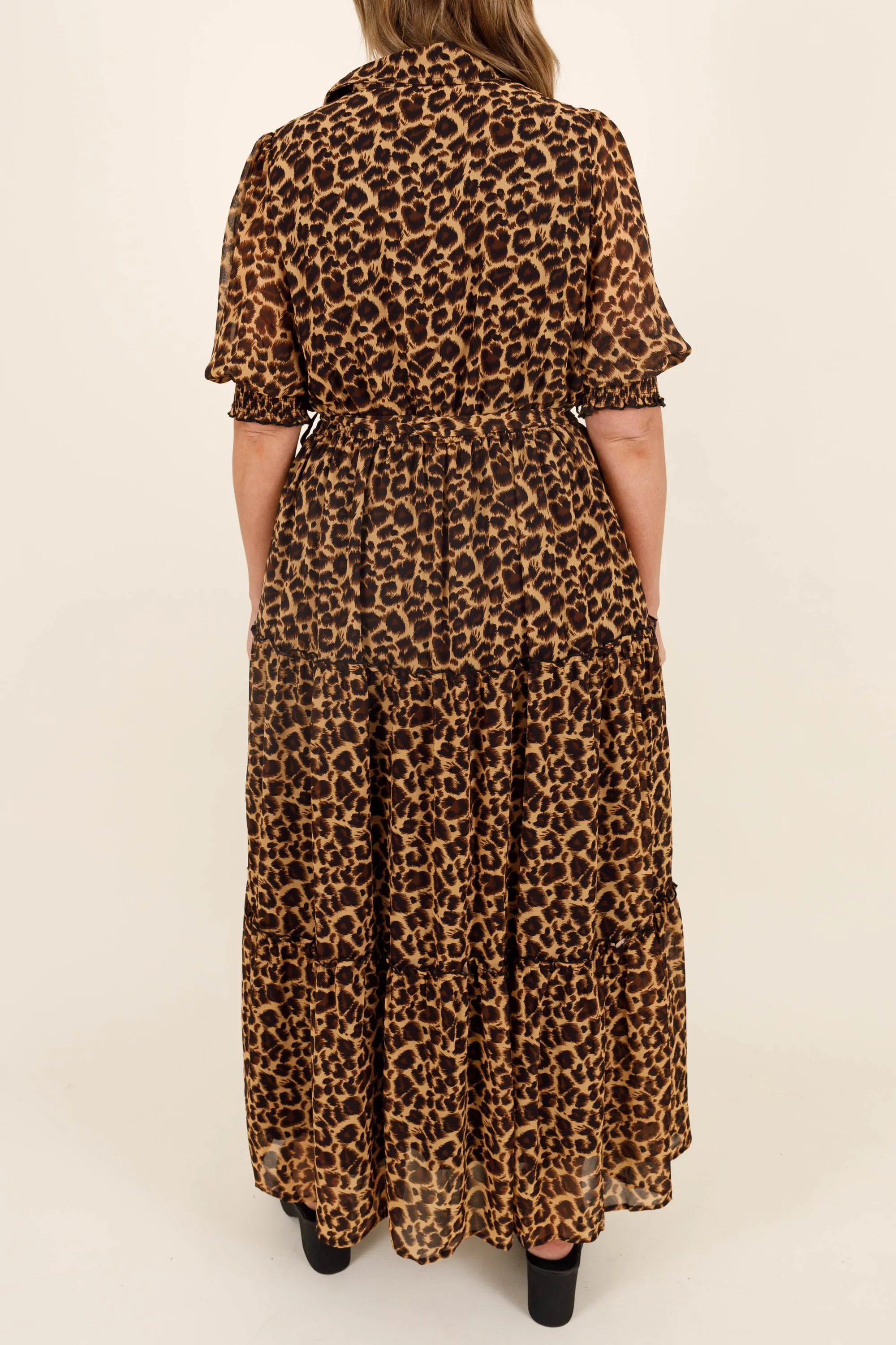 Roaring Elegance Dress, Brown