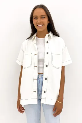 Simi Denim Shirt Vintage White