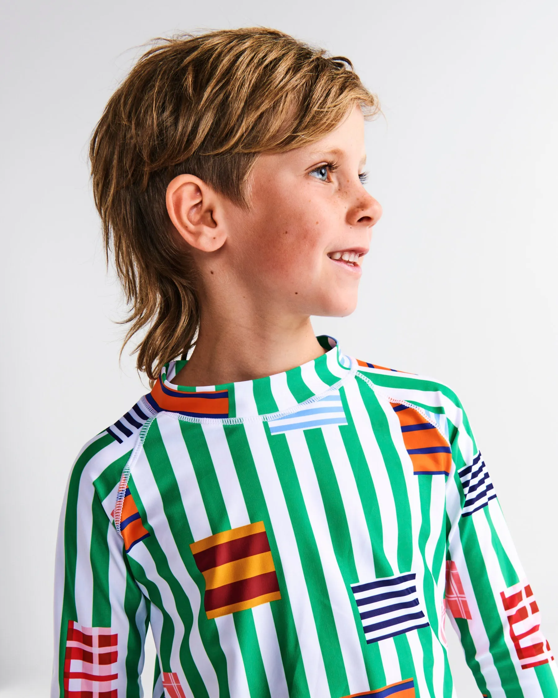 Stripe On Stripe Rash Vest