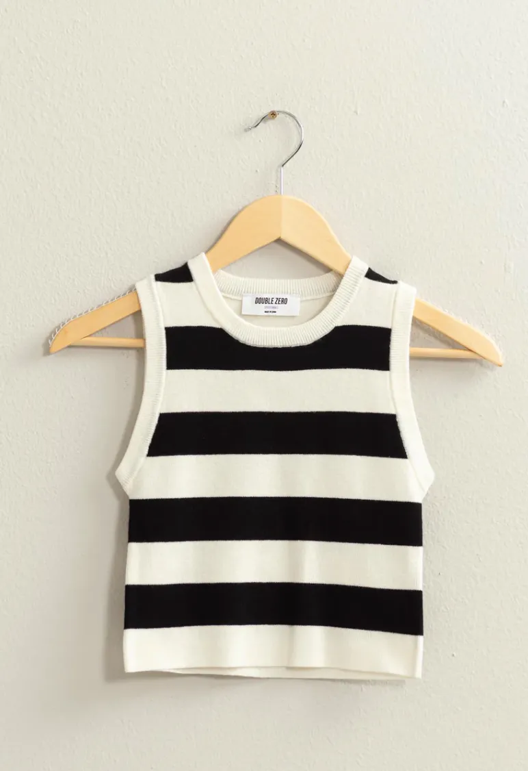 Striped Crop Tank Top