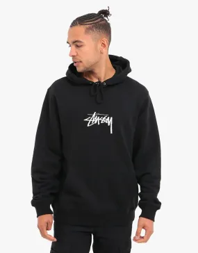 Stüssy Stock Logo Applique Pullover Hoodie - Black