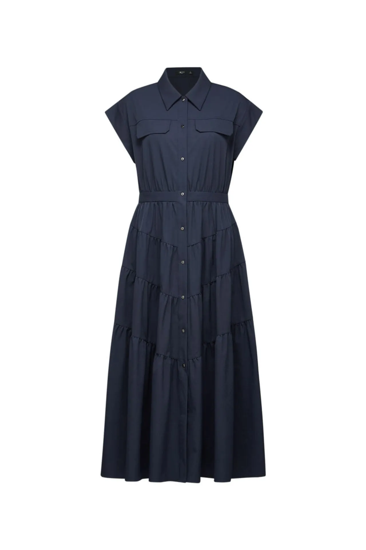 Tiered Maxi Shirt Dress