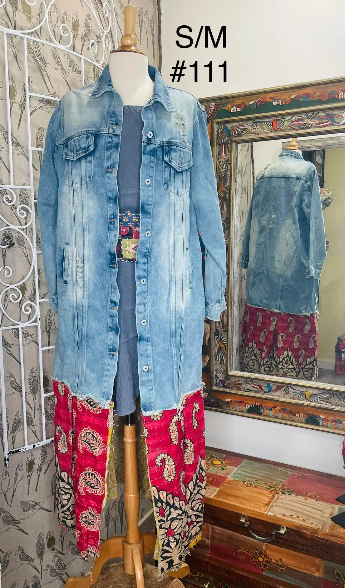 Upcycled Denim Kantha Coat by Kantha Bae