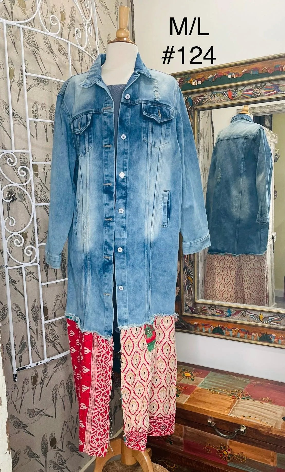 Upcycled Denim Kantha Coat by Kantha Bae