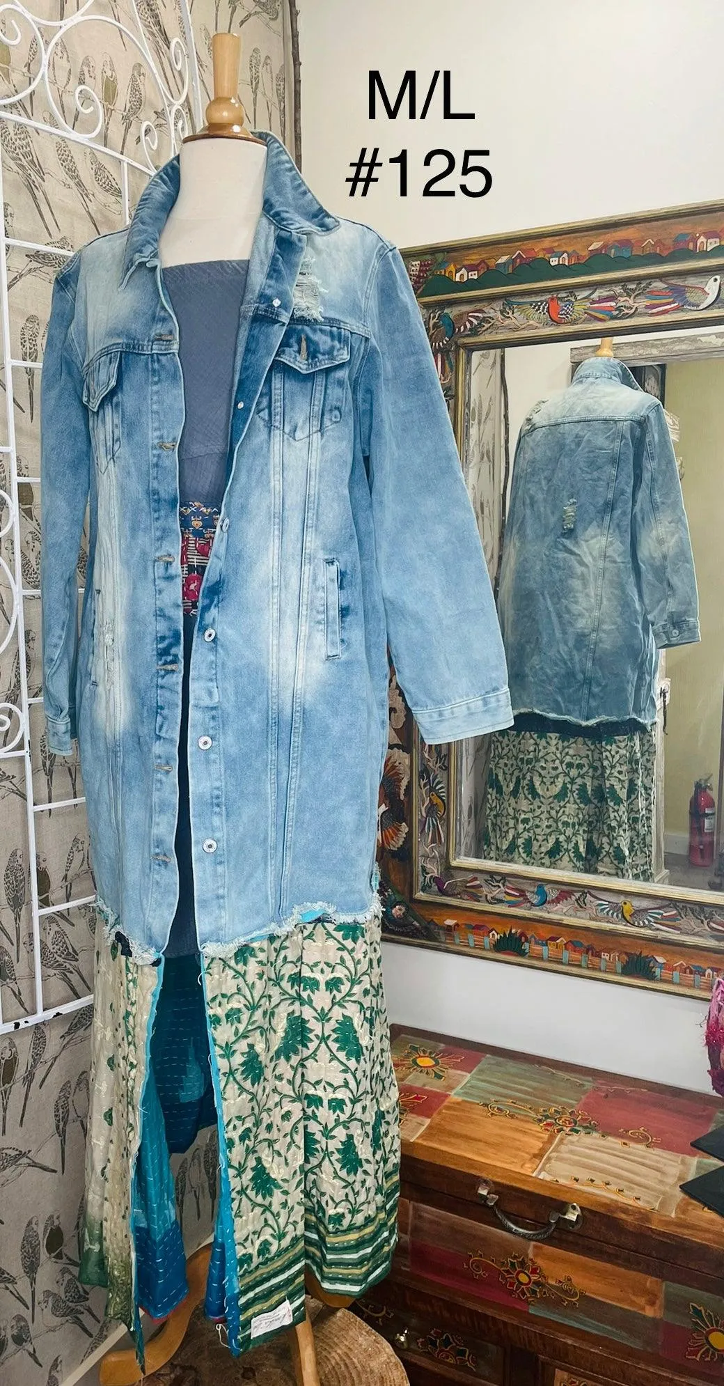 Upcycled Denim Kantha Coat by Kantha Bae