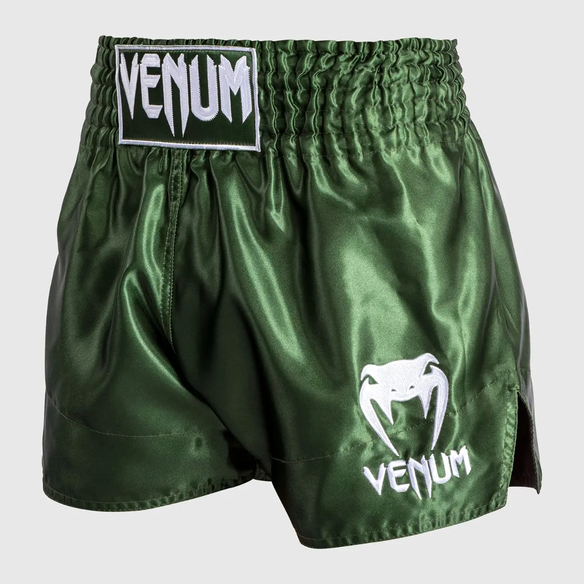 Venum Classic Muay Thai Shorts Khaki/White