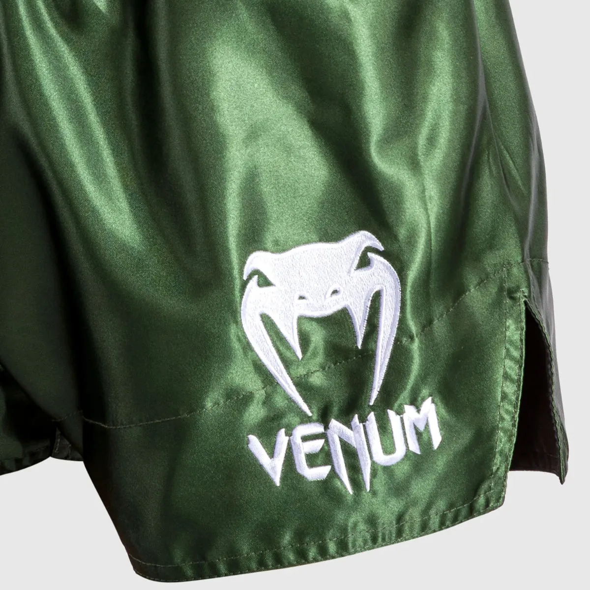 Venum Classic Muay Thai Shorts Khaki/White