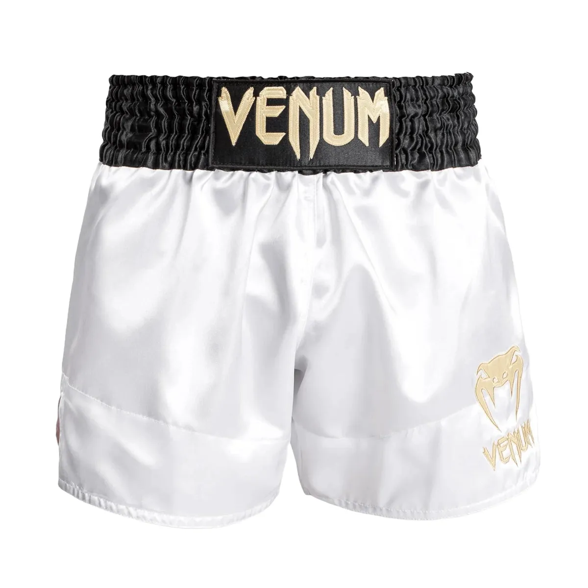 Venum Classic Muay Thai Shorts White/Black/Gold