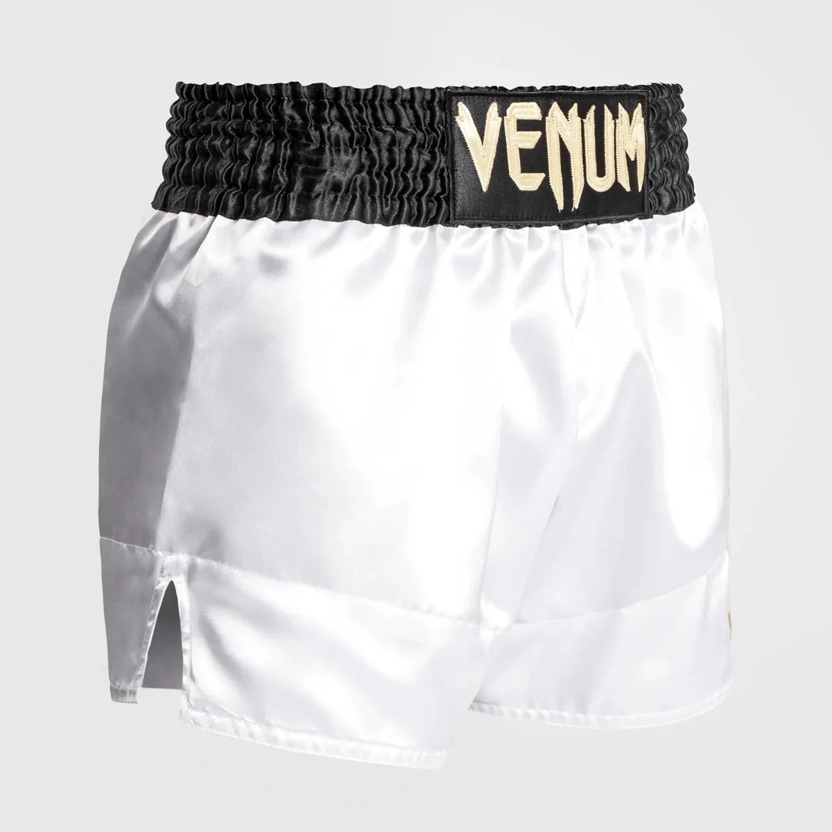 Venum Classic Muay Thai Shorts White/Black/Gold