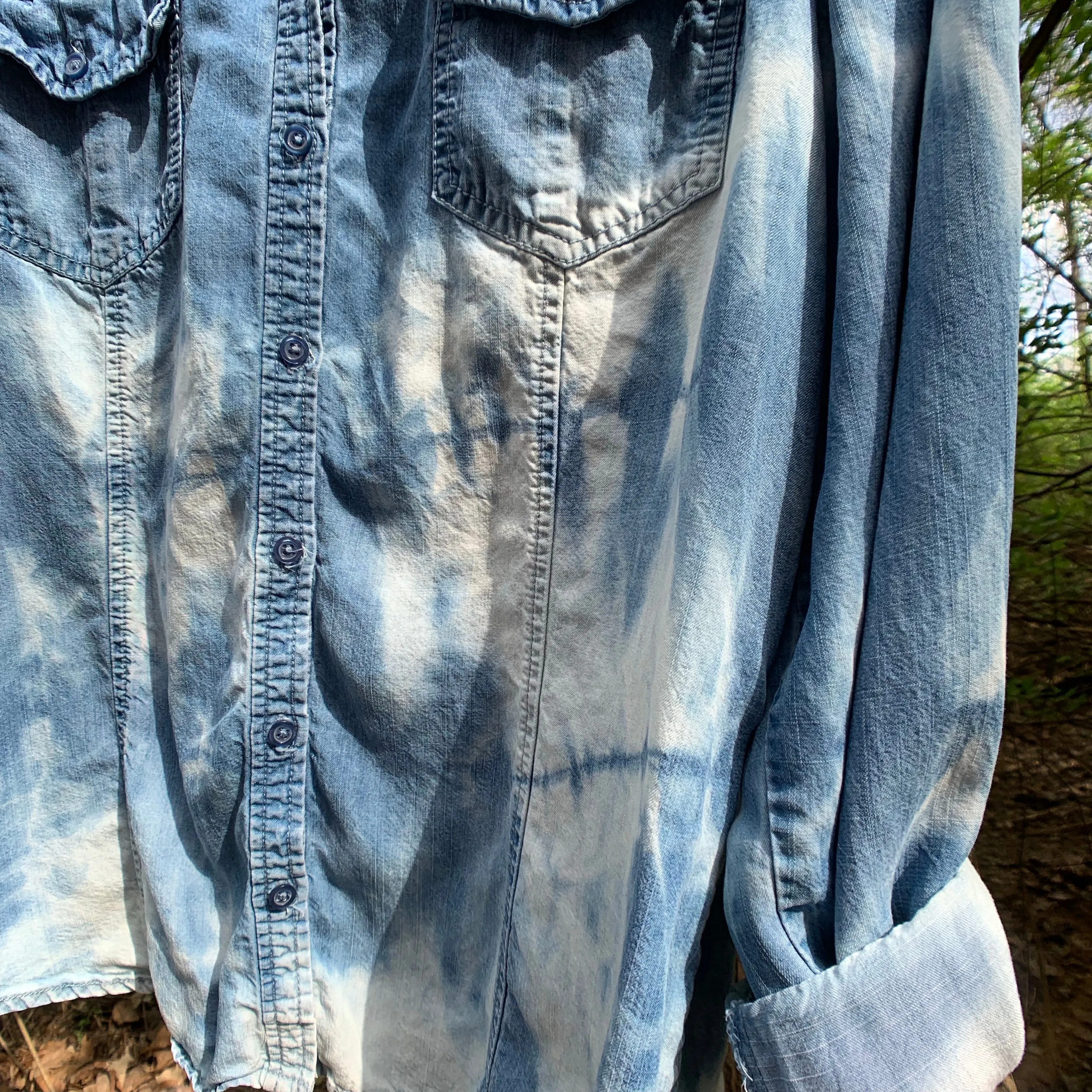 Vintage Distressed Denim Shirt