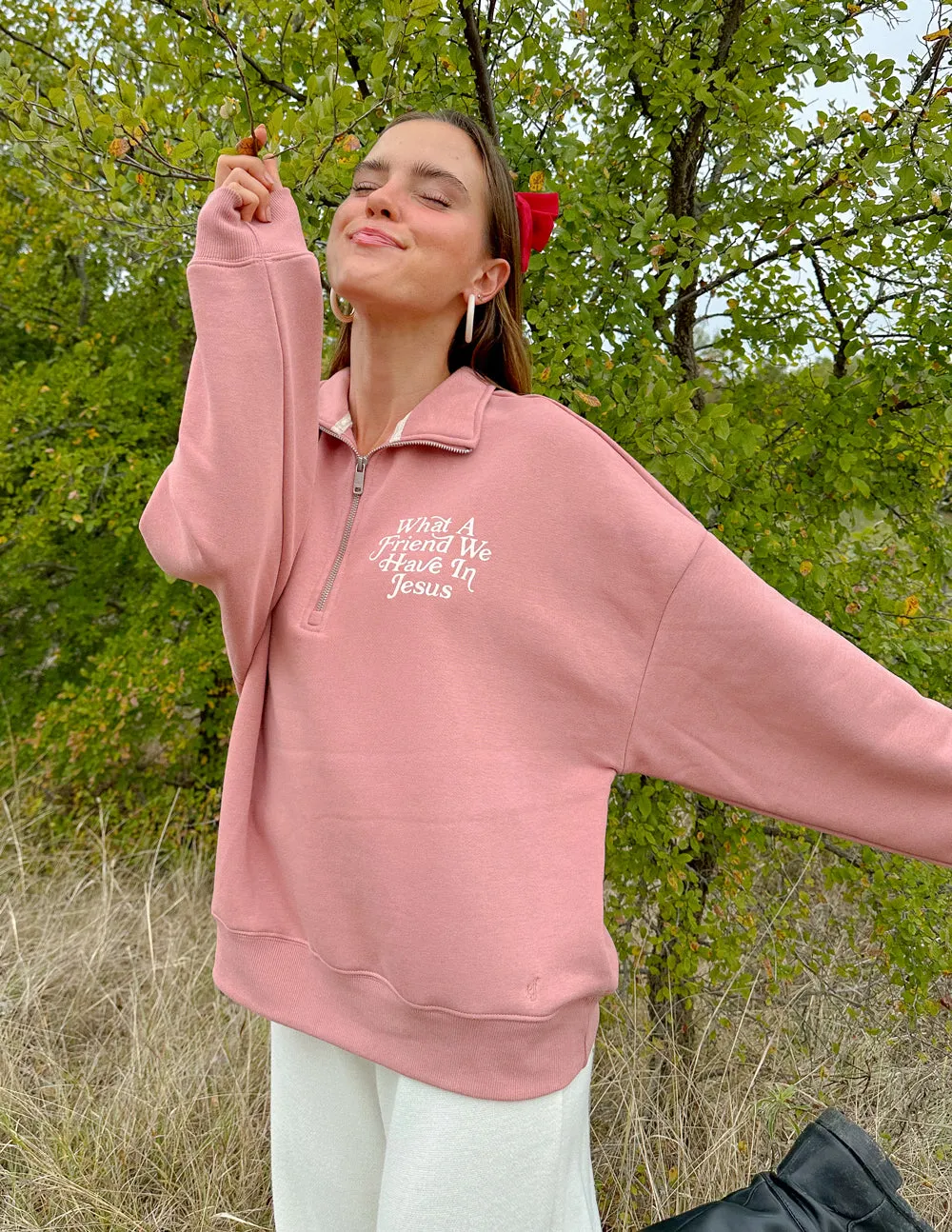 What a Friend in Jesus Women's Half-Zip