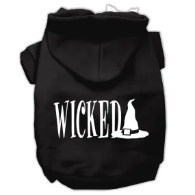 Wicked Screen Print Pet Hoodies Black Size L (14)