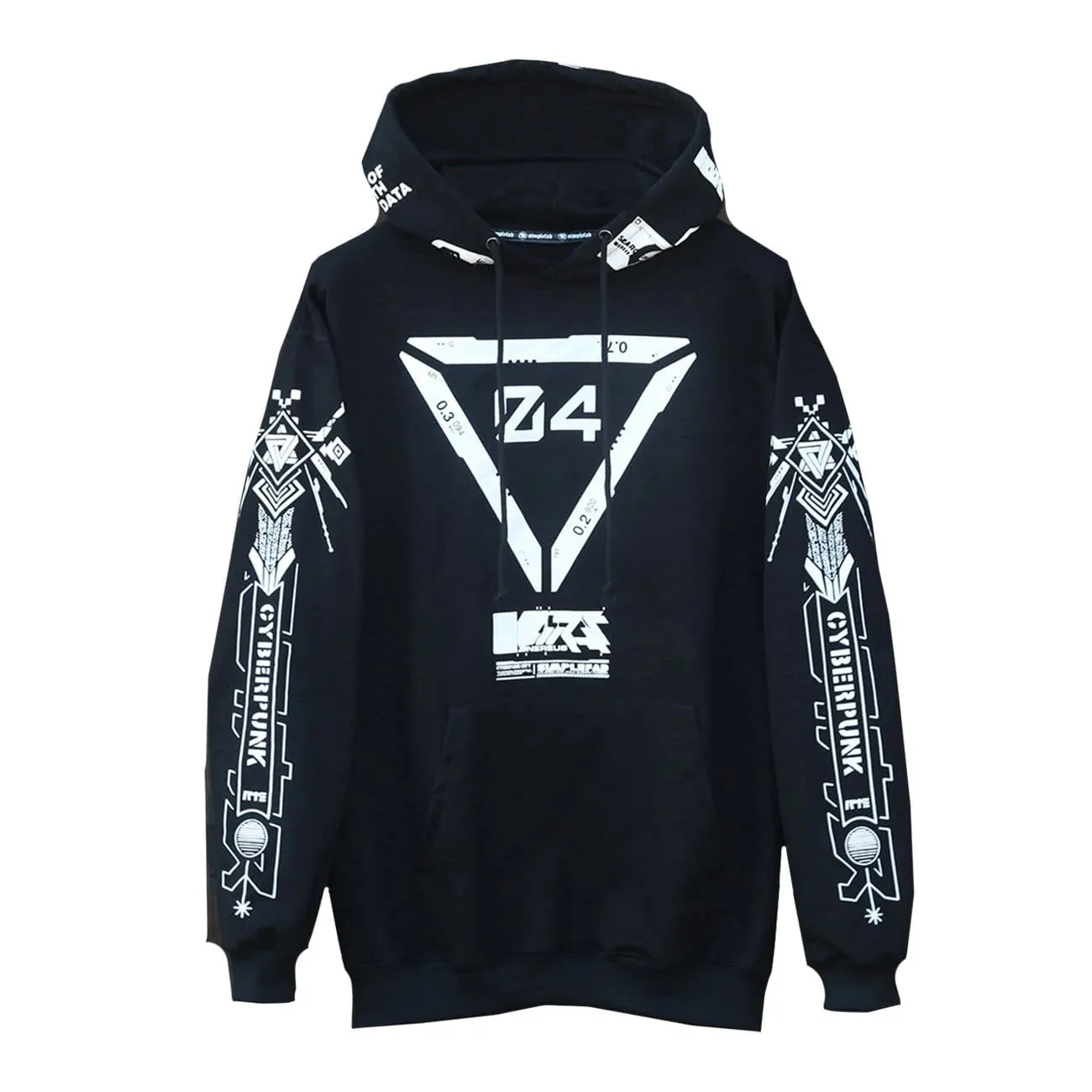 WLS Cyberpunk Futuristic Tech City Ninja Cotton Hoodie