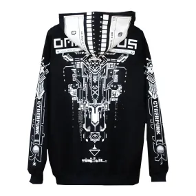 WLS Cyberpunk Futuristic Tech City Ninja Cotton Hoodie