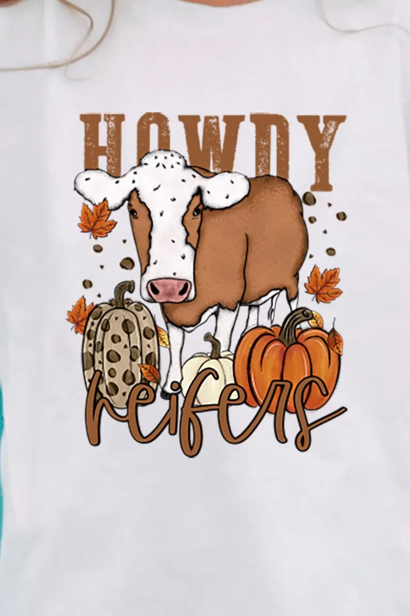 Youth Fall Howdy Heifers Short Sleeve Relaxed Fit T-Shirt